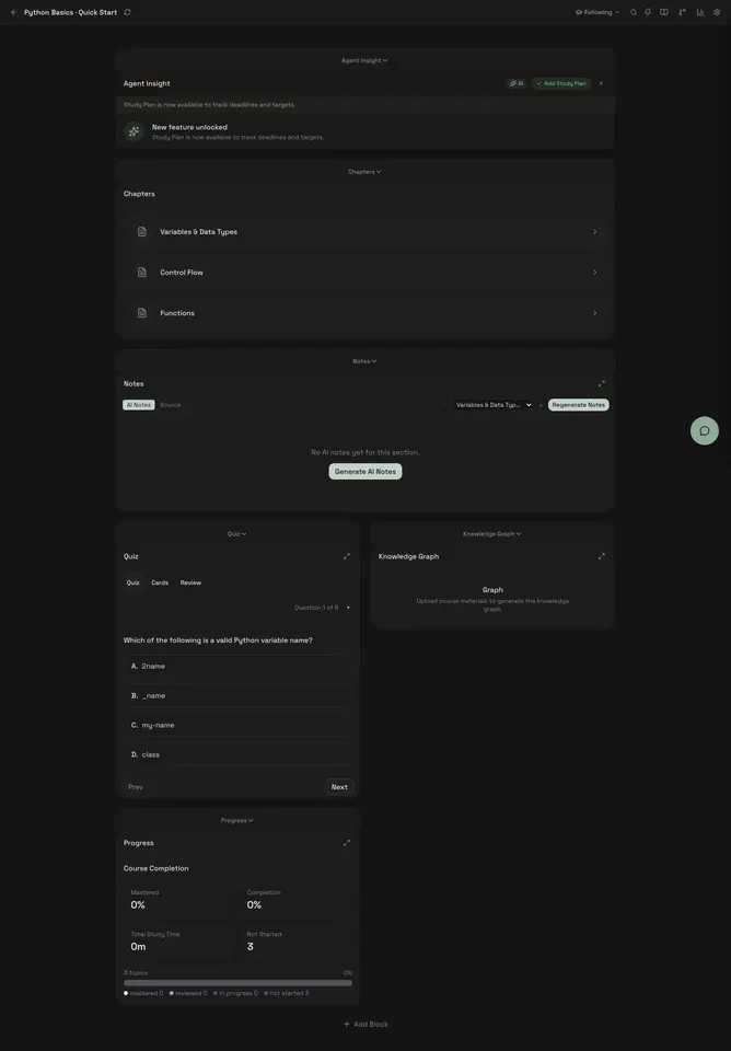 OpenTutor · AI 教学与备课台 界面预览